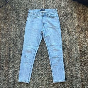 Abercrombie & fitch Athletic skinny stretch jeans in a light wash denim